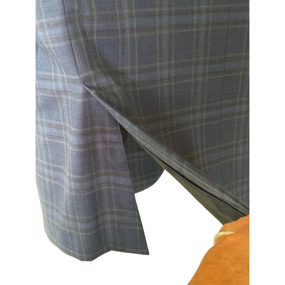 Ermenegildo Zegna Mens Blazer Size 56R/XXL Wool Lined Blue Black Plaid Looks New - Picture 12 of 15